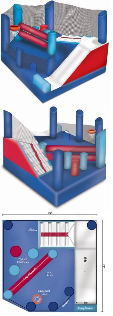 Frozen jumping castle dimensions